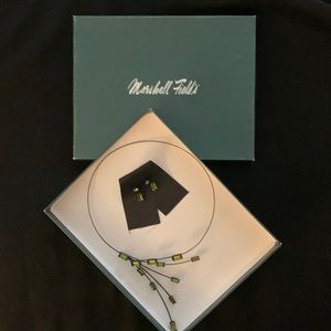 Vintage Art Deco necklace with drop earrings